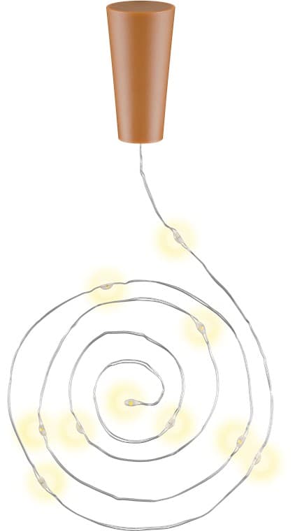 Goobay 3 x 10 lampes LED pour bouteilles, minuterie incluse