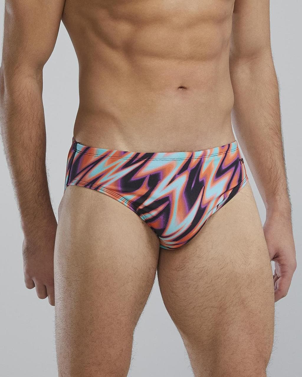 Maillot de bain TYR Durafast Elite Disarray Brief orange lilas blanc - 28